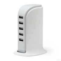 5 Port Universal USB Charger White
