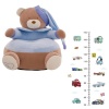 Bear Blue Sofa & Growth Chart Wall Sticker Photo