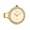 Idun Champagne Dial Gold CZ Pendant Charm Watch Photo