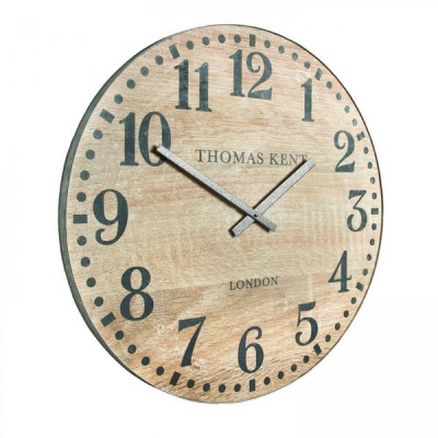 Photo of THOMAS KENT 38cm Wharf Wood Effect Open Face Round Wall Clock