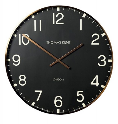 Photo of Thomas Kent Smith Arabic Round Analog Wall Clock - Black