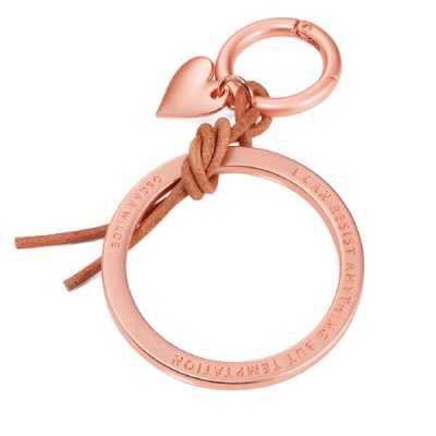 Photo of Troika Bag Charm with Two Charms TEMPTATION - Rose Gold Colour