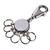 Troika Keyring With Carabiner and 6 Rings PATENT - Black Chrome Photo