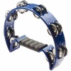 BK Blue Single Row Halfmoon Tambourine - 16 Jingles Photo