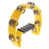 BK Yellow Single Row Halfmoon Tambourine - 16 Jingles Photo