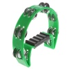 BK Green Single Row Halfmoon Tambourine - 16 Jingles Photo