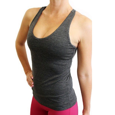 Photo of Cadance Racer Back Top with Silver Strap detail - Grey