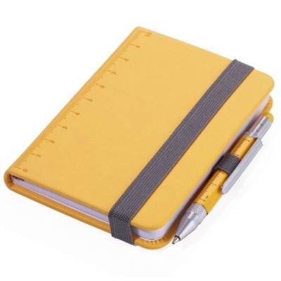 Photo of TROIKA Notepad A7 with Multitasking Ballpoint Pen LILIPAD LILIPUT Yellow