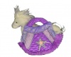 Douglas White Horse with Lavender Sak Photo