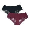 Pack of 2 Amila Silky Seamless Lace Underwear - Black and Maroon Photo