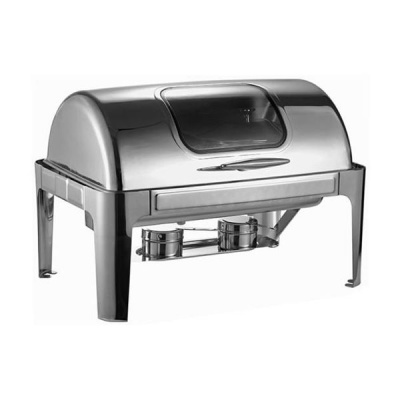 Photo of Rectangular Chafing Dish with Window - Stainless Steel