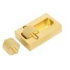 Leather Edge Roller Oil Painting Box & 2 Brass Rollers Photo