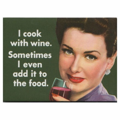 Photo of Fridge Magnet - I cook with Wine