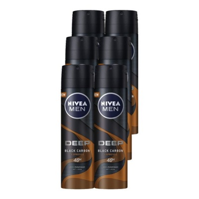 Photo of NIVEA MEN DEEP Espresso Anti-perspirant Deodorant Spray 6x150ml