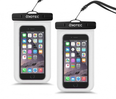 Photo of Ökotec - Universal Waterproof Case Phone Dry Bag Pouch - Clear - 2 Pack