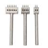 3 Piece Leather Craft Tools Hole Chisel Graving Stitching Punch Kit Photo