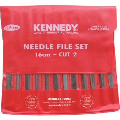 Photo of Kennedy 16Cm 6.12" Cut 2 Assorted Needle File Set 12 piecese