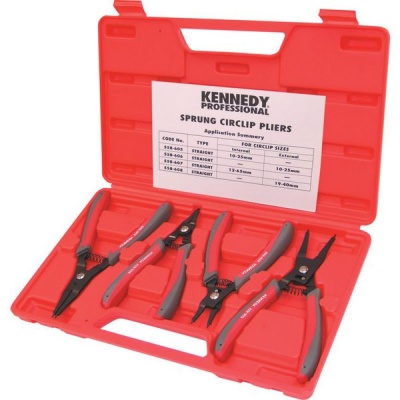 Photo of Kennedy 10 65Mm Sprung Circlip Plier Set 4 piecese
