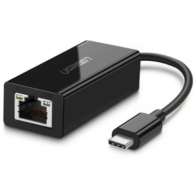 Photo of UGreen 50307 USB-C 3.1 G1 Male to Gigabit Ethernet Female Adapter-BK