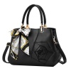Flower Design Luxury Women Handbag PU Fashion Shoulder Bag-Red Photo