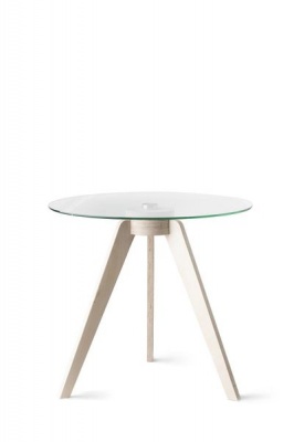 Photo of Native Decor Birch Round Glass Side Table