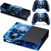 SKIN-NIT Decal Skin For Xbox One: Blue Skull Console Photo