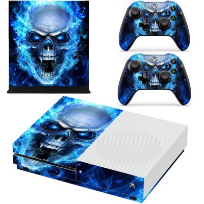 Photo of SkinNit Decal Skin For Xbox One X: Blue Skull