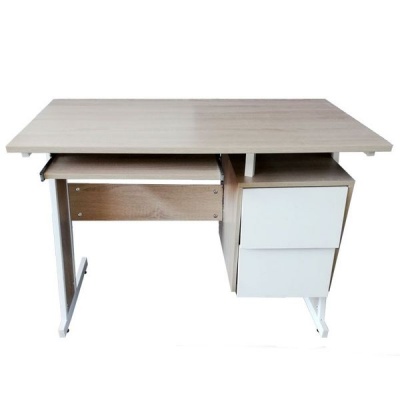 Photo of Contemporary Single Office Desk with 2 Side Drawers