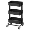 i Spa 3 Tier Metal Trolley - Black Photo