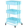 3 Tier Metal Trolley - Light Blue Photo