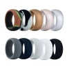Silicone Wedding Band Rings - Set of 10 Photo