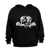 Australian Shepherd Peeking Dog - Hoodie - Black Photo