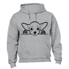 Chihuahua Peeking Dog - Hoodie - Grey Photo