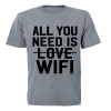 All You Need is WIFI - Kids T-Shirt - Grey Photo