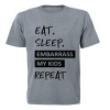 Eat. Sleep. Embarrass My Kids - Adults - T-Shirt - Grey Photo