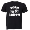 Team Groom - Beer - Adults - T-Shirt - Black Photo