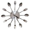 Modern Design Cutlery Kitchen Utensil Spoon Fork Wall Clock Photo
