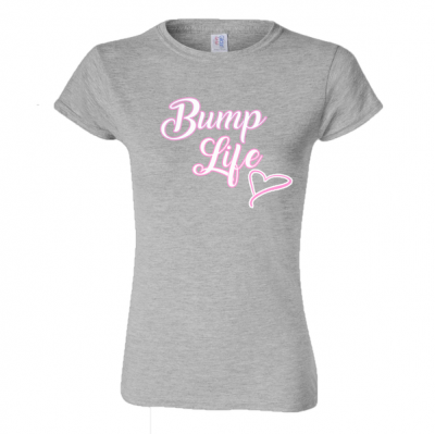 Photo of Pic-a-Tee Family Life Range Grey T-shirt Bump Life Girl