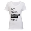 Eat. Sleep. Embarrass My Kids - White Photo
