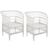 Bespoke & Co Malawi Cane Chairs - Set of 2 - White Photo