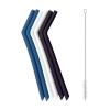 Jungle Reusable Silicone Eco Drinking Straws & Cleaning Brush Photo