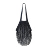 Eco Mesh Cotton Reusable Shopping Bag with Handles - Black Photo