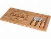 Excellence Homeware Cheese Board Bamboo With 3 Cheese Knives Photo