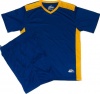 Everest Roma Junior Soccer Kit 14 Pack - Full Royal/Gold - 10-12 Years Photo