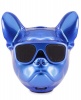 Mini Dog Head Bluetooth Speaker-Blue Photo