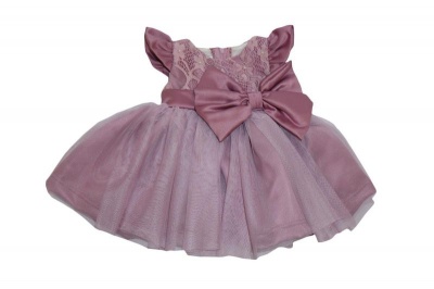 Photo of Sp 081 Dusty Pink Frilly Sleeve Dress