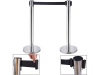 Parrot Retractable Chrome Queue Barrier with Black Belt Photo