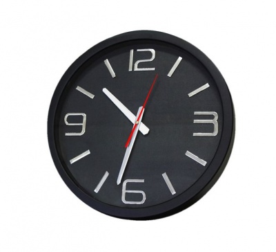 Photo of Modern DÃ©cor Black And Metallic Numerals Round Clock