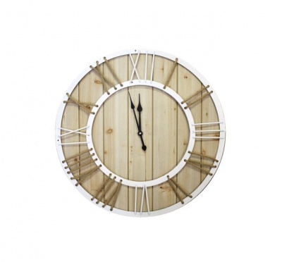 Photo of Large Nautical Wooden Roman Numerals Rope Clock