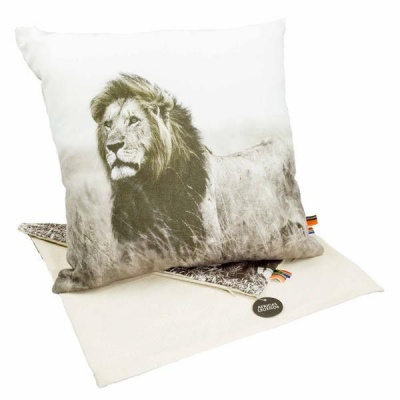 Photo of Scatter Cushion Cover-Lion - 40 x 40 cm
